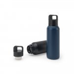 NICKLAUS. Garrafa em a&ccedil;o inox 91% reciclado com parede dupla isolada a v&aacute;cuo (590 mL) - Azul marinho