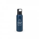 NICKLAUS. Garrafa em a&ccedil;o inox 91% reciclado com parede dupla isolada a v&aacute;cuo (590 mL) - Azul marinho