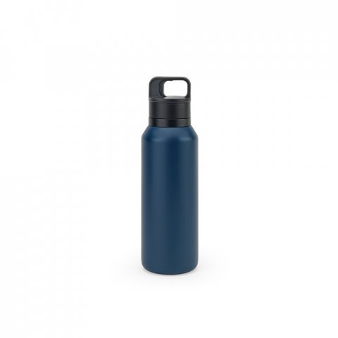 NICKLAUS. Garrafa em a&ccedil;o inox 91% reciclado com parede dupla isolada a v&aacute;cuo (590 mL) - Azul marinho