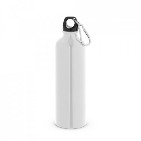 KARSTEN L. Squeeze esportiva em a&ccedil;o inox de parede simples (790 mL) - Branco