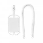 NICOLAUS. Porta cart&otilde;es para celular em silicone - Branco