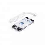 NICOLAUS. Porta cart&otilde;es para celular em silicone - Branco