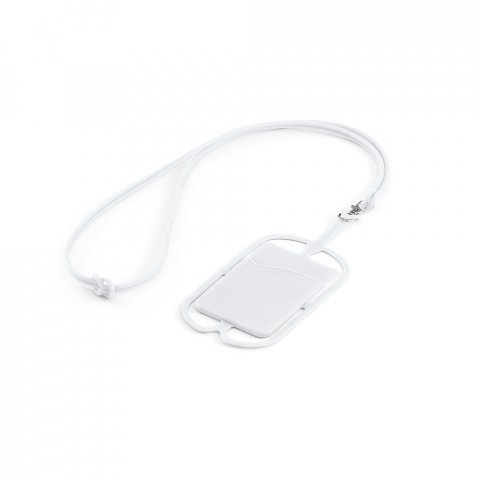 NICOLAUS. Porta cart&otilde;es para celular em silicone - Branco