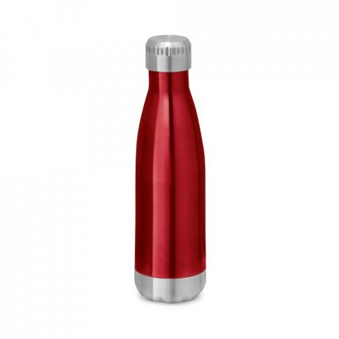 SHOW. Garrafa em a&ccedil;o inox de parede dupla t&eacute;rmica, isolada a v&aacute;cuo (510 mL) - Vermelho