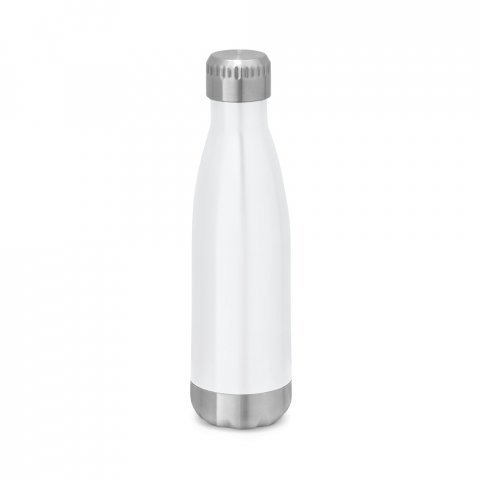 SHOW. Garrafa em a&ccedil;o inox de parede dupla t&eacute;rmica, isolada a v&aacute;cuo (510 mL) - Branco