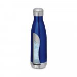 SHOW. Garrafa em a&ccedil;o inox de parede dupla t&eacute;rmica, isolada a v&aacute;cuo (510 mL) - Azul royal