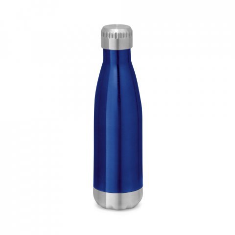 SHOW. Garrafa em a&ccedil;o inox de parede dupla t&eacute;rmica, isolada a v&aacute;cuo (510 mL) - Azul royal