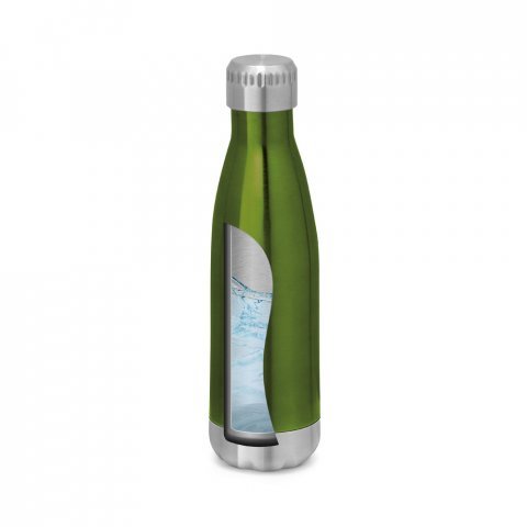 SHOW. Garrafa em a&ccedil;o inox de parede dupla t&eacute;rmica, isolada a v&aacute;cuo (510 mL) - Verde claro