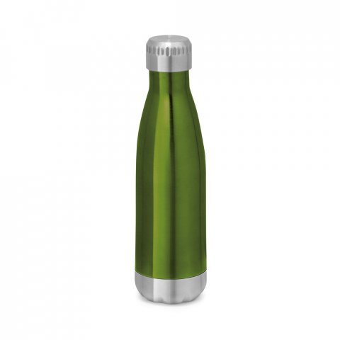 SHOW. Garrafa em a&ccedil;o inox de parede dupla t&eacute;rmica, isolada a v&aacute;cuo (510 mL) - Verde claro