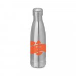 SHOW. Garrafa em a&ccedil;o inox de parede dupla t&eacute;rmica, isolada a v&aacute;cuo (510 mL) - Cromado satinado