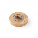 AMCHUR. Porta copos em bambu com abridor e im&atilde; - Natural