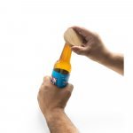 AMCHUR. Porta copos em bambu com abridor e im&atilde; - Natural