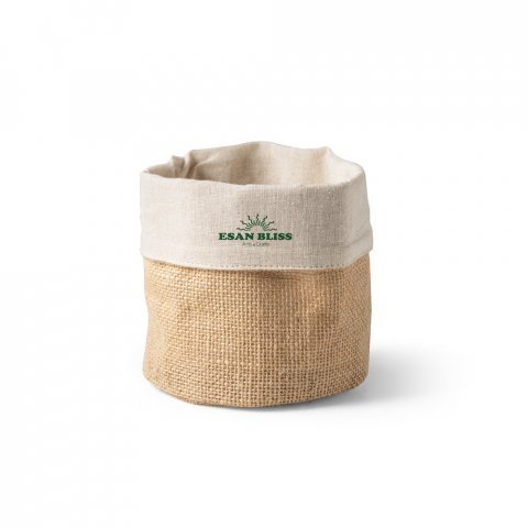 DUCASSE. Sacola multiusos em juta e algod&atilde;o - Natural