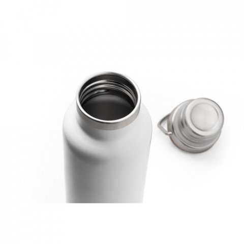 RAGNAR. Garrafa em a&ccedil;o inox de parede dupla t&eacute;rmica, isolada a v&aacute;cuo (570 mL) - Branco
