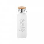 RAGNAR. Garrafa em a&ccedil;o inox de parede dupla t&eacute;rmica, isolada a v&aacute;cuo (570 mL) - Branco