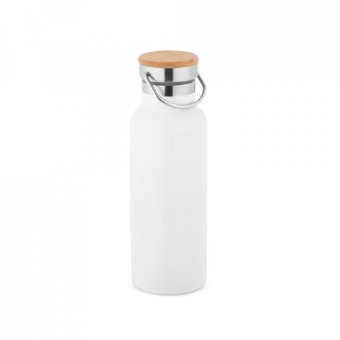 RAGNAR. Garrafa em a&ccedil;o inox de parede dupla t&eacute;rmica, isolada a v&aacute;cuo (570 mL) - Branco