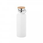 RAGNAR. Garrafa em a&ccedil;o inox de parede dupla t&eacute;rmica, isolada a v&aacute;cuo (570 mL) - Branco