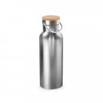 RAGNAR. Garrafa em a&ccedil;o inox de parede dupla t&eacute;rmica, isolada a v&aacute;cuo (570 mL) - Cromado satinado