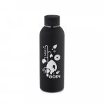 ODIN. Garrafa em a&ccedil;o inox 36% reciclado de parede dupla t&eacute;rmica, isolada a v&aacute;cuo (550 mL) - Preto