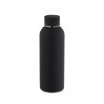 ODIN. Garrafa em a&ccedil;o inox 36% reciclado de parede dupla t&eacute;rmica, isolada a v&aacute;cuo (550 mL) - Preto
