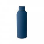 ODIN. Garrafa em a&ccedil;o inox 36% reciclado de parede dupla t&eacute;rmica, isolada a v&aacute;cuo (550 mL) - Azul marinho