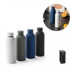 ODIN. Garrafa em a&ccedil;o inox 36% reciclado de parede dupla t&eacute;rmica, isolada a v&aacute;cuo (550 mL)