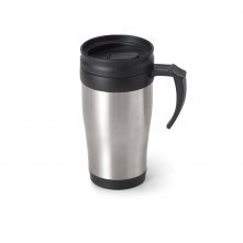 NOAH. Caneca de viagem t&eacute;rmica de a&ccedil;o inox e PP, de parede dupla isolada a ar (420 mL)