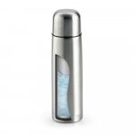 KARPOV. Garrafa em a&ccedil;o inox de parede dupla t&eacute;rmica, isolada a v&aacute;cuo (500 mL ) - Cromado