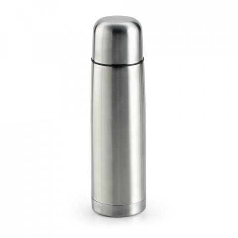 KARPOV. Garrafa em a&ccedil;o inox de parede dupla t&eacute;rmica, isolada a v&aacute;cuo (500 mL ) - Cromado