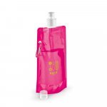 KWILL. Squeeze dobr&aacute;vel em PE com sistema "push-pull" e acabamento transl&uacute;cido (460 mL) - Rosa