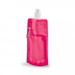 KWILL. Squeeze dobr&aacute;vel em PE com sistema "push-pull" e acabamento transl&uacute;cido (460 mL) - Rosa