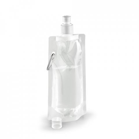 KWILL. Squeeze dobr&aacute;vel em PE com sistema "push-pull" e acabamento transl&uacute;cido (460 mL) - Branco