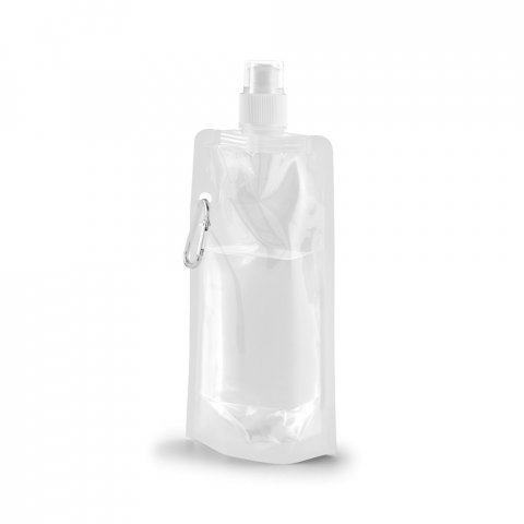 KWILL. Squeeze dobr&aacute;vel em PE com sistema "push-pull" e acabamento transl&uacute;cido (460 mL) - Branco