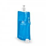 KWILL. Squeeze dobr&aacute;vel em PE com sistema "push-pull" e acabamento transl&uacute;cido (460 mL) - Azul claro