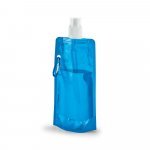 KWILL. Squeeze dobr&aacute;vel em PE com sistema "push-pull" e acabamento transl&uacute;cido (460 mL) - Azul claro
