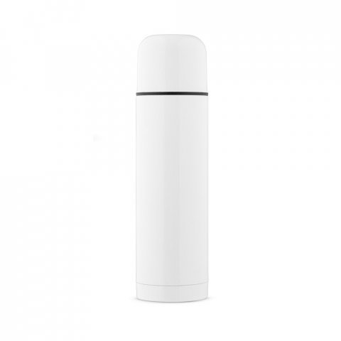 LUKA. Squeeze t&eacute;rmico em a&ccedil;o inox 500 mL - Branco