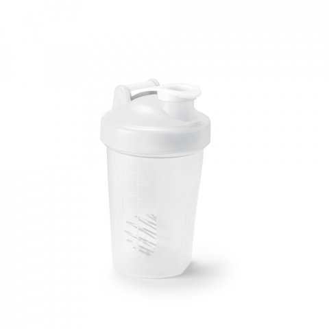 NURMI. Shaker em HDPE com tampa flip top em PP (550 mL) - Branco