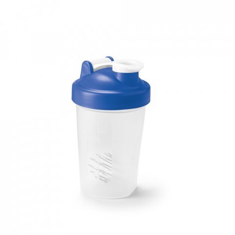 NURMI. Shaker em HDPE com tampa flip top em PP (550 mL) - Azul royal