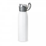 KORVER. Squeeze em alum&iacute;nio com tampa flip flop em AS e PP (650 mL) - Branco