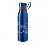 KORVER. Squeeze em alum&iacute;nio com tampa flip flop em AS e PP (650 mL) - Azul royal