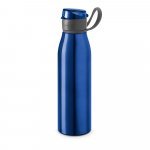 KORVER. Squeeze em alum&iacute;nio com tampa flip flop em AS e PP (650 mL) - Azul royal