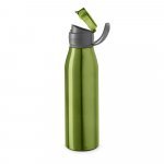 KORVER. Squeeze em alum&iacute;nio com tampa flip flop em AS e PP (650 mL) - Verde claro