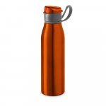 KORVER. Squeeze em alum&iacute;nio com tampa flip flop em AS e PP (650 mL) - Laranja