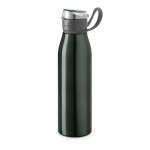 KORVER. Squeeze em alum&iacute;nio com tampa flip flop em AS e PP (650 mL) - Chumbo