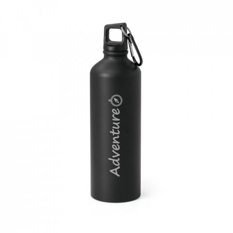 SPORTY. Squeeze em alum&iacute;nio com acabamento mate (800 mL) - Preto