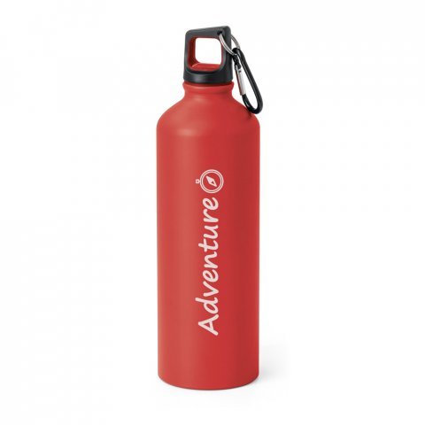 SPORTY. Squeeze em alum&iacute;nio com acabamento mate (800 mL) - Vermelho