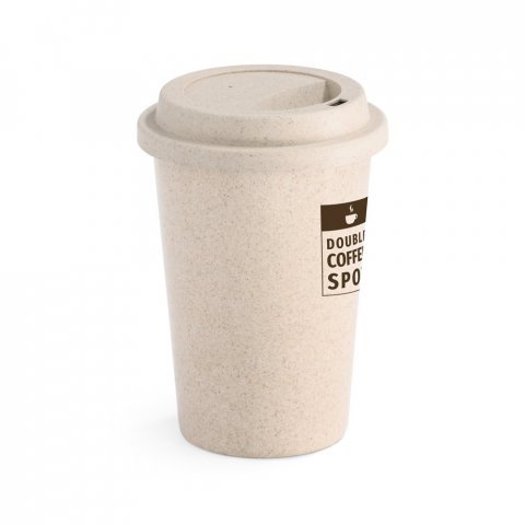 TISANA. Copo para viagem em fibra de bambu (60%) e PP (40%) (450 mL) - Natural claro
