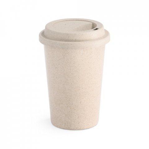 TISANA. Copo para viagem em fibra de bambu (60%) e PP (40%) (450 mL) - Natural claro