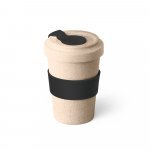 CANNA. Copo para viagem em fibra de bambu (60%) e PP (40%) (500 mL) - Preto