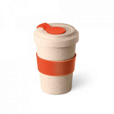 CANNA. Copo para viagem em fibra de bambu (60%) e PP (40%) (500 mL) - Vermelho